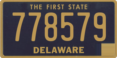 DE license plate 778579