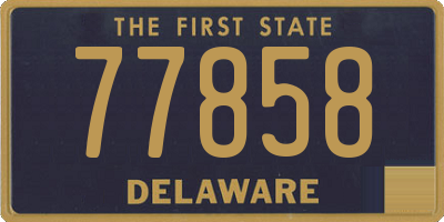 DE license plate 77858