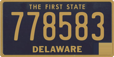 DE license plate 778583