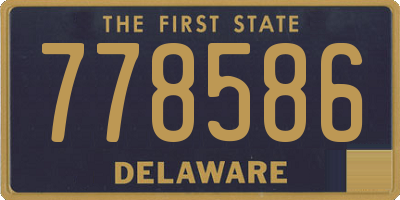 DE license plate 778586