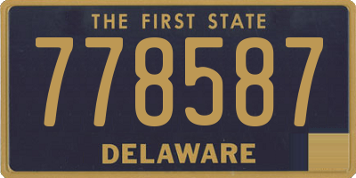 DE license plate 778587