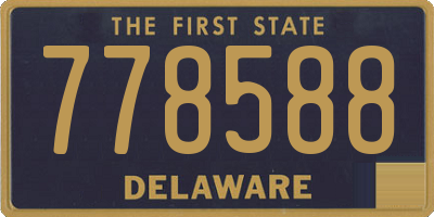DE license plate 778588