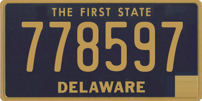 DE license plate 778597