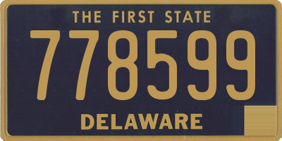 DE license plate 778599