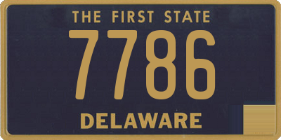 DE license plate 7786