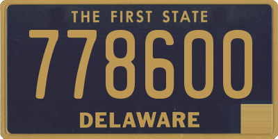 DE license plate 778600