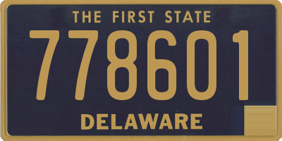 DE license plate 778601