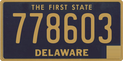 DE license plate 778603