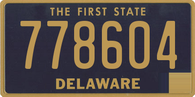 DE license plate 778604