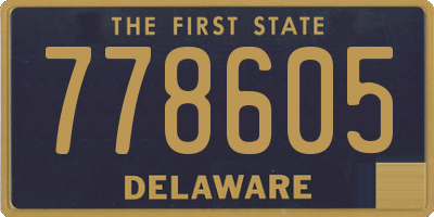 DE license plate 778605