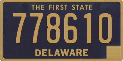 DE license plate 778610