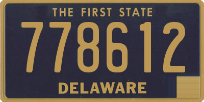 DE license plate 778612