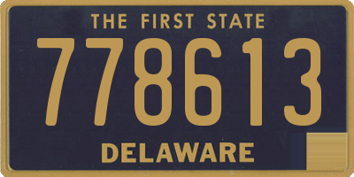 DE license plate 778613