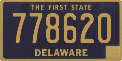 DE license plate 778620