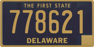 DE license plate 778621