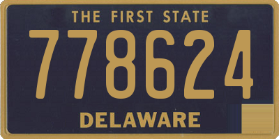DE license plate 778624