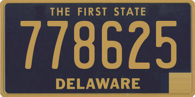 DE license plate 778625