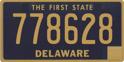 DE license plate 778628