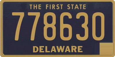 DE license plate 778630