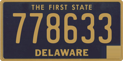 DE license plate 778633