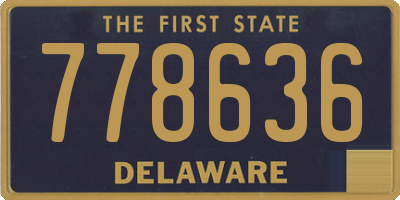 DE license plate 778636