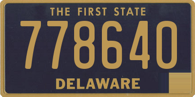 DE license plate 778640