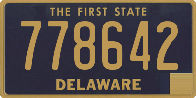 DE license plate 778642