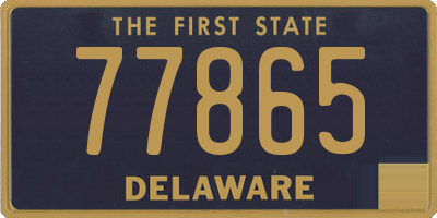 DE license plate 77865