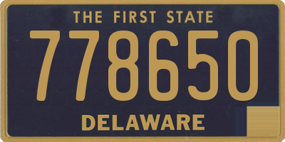 DE license plate 778650