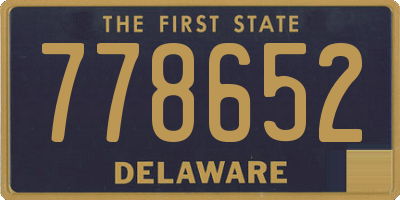 DE license plate 778652