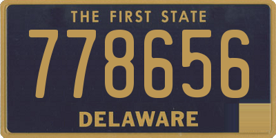DE license plate 778656