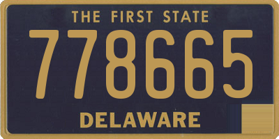 DE license plate 778665