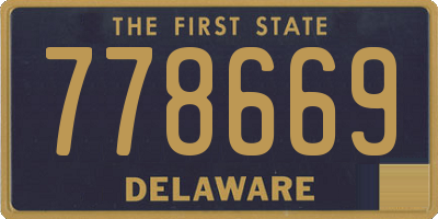 DE license plate 778669