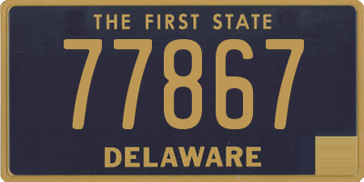 DE license plate 77867