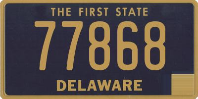 DE license plate 77868