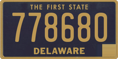 DE license plate 778680
