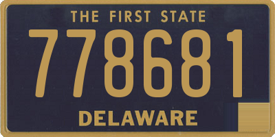 DE license plate 778681