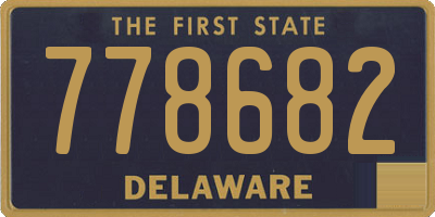 DE license plate 778682