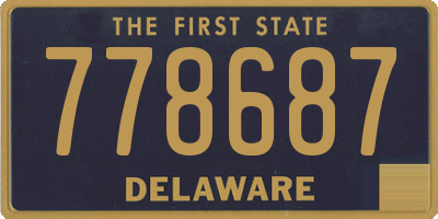 DE license plate 778687
