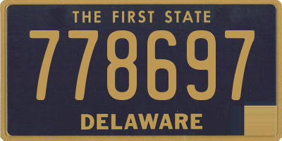 DE license plate 778697