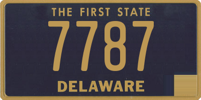 DE license plate 7787