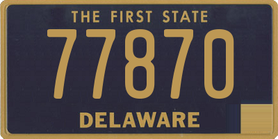 DE license plate 77870