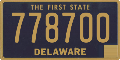 DE license plate 778700