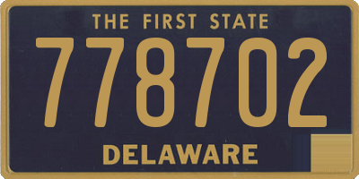 DE license plate 778702