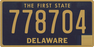 DE license plate 778704
