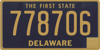DE license plate 778706