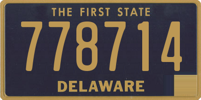 DE license plate 778714