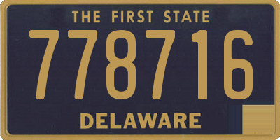DE license plate 778716