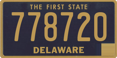 DE license plate 778720