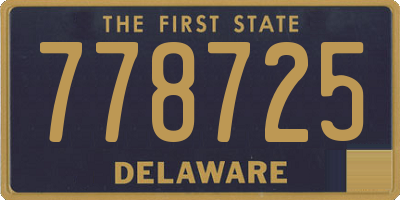 DE license plate 778725
